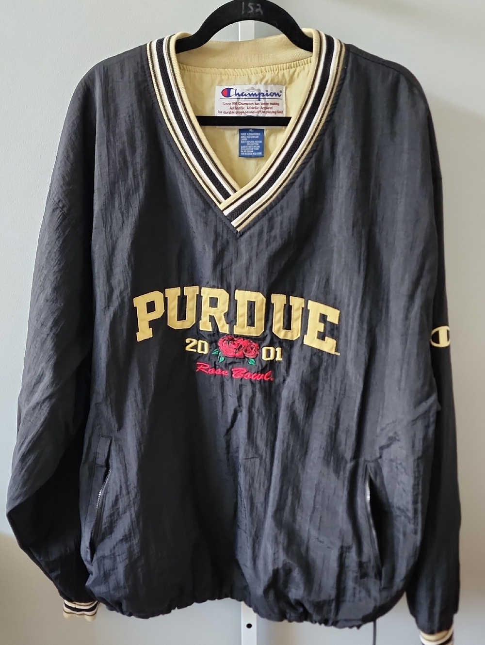 Champion Purdue 2001 Rose Bowl Pullover Windbreaker